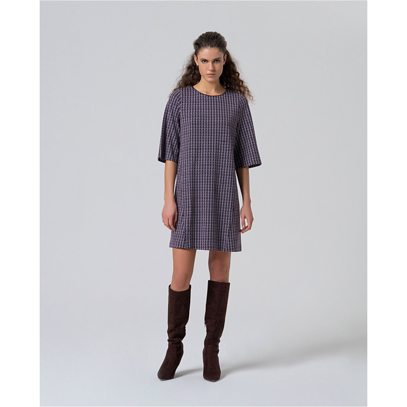 Vestido corto vino tinto