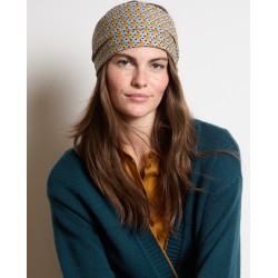 Pañuelo rectangular estampado azul