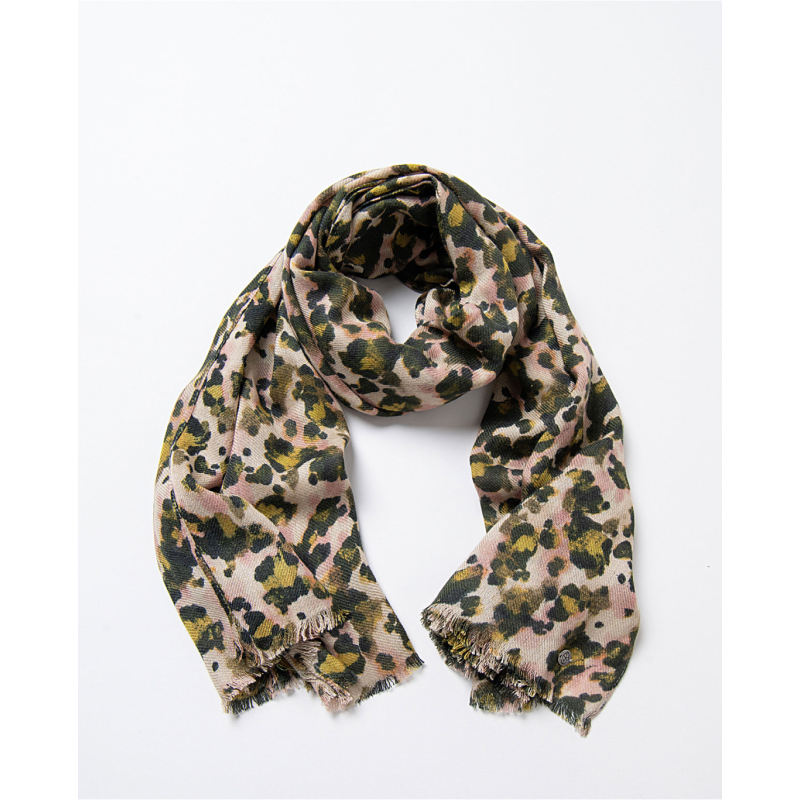 Pañuelo rectangular estampado verde