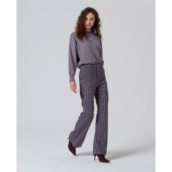 Pantalon amplio vino tinto