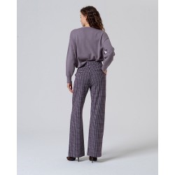 Pantalon amplio vino tinto