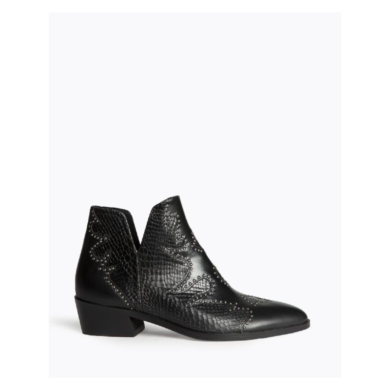 Botin cowboy negro
