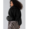 Chaqueta corta pelo negro