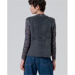 chaleco tricot efecto pelo