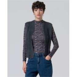 chaleco tricot efecto pelo