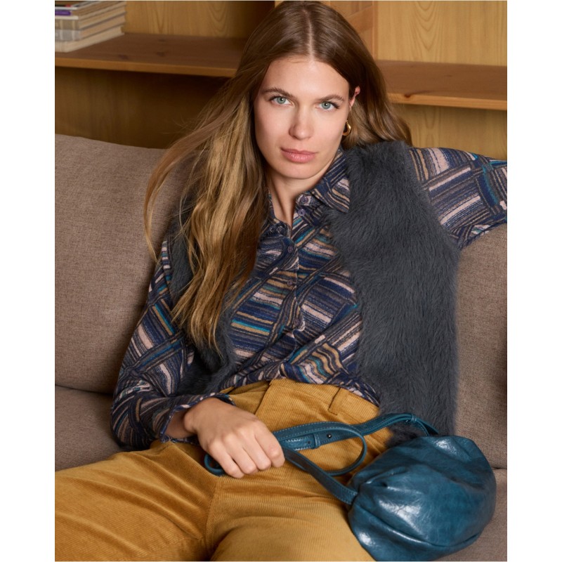 chaleco tricot efecto pelo