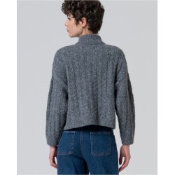 cárdigan amplio con aranés gris