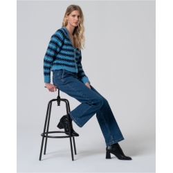 cárdigan con 3 botones azul