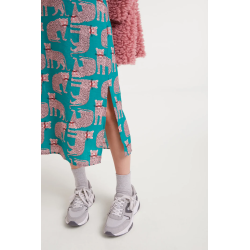 Falda midi estampado onca