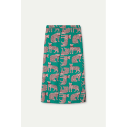 Falda midi estampado onca