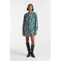 Vestido corto estampado onca