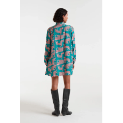 Vestido corto estampado onca