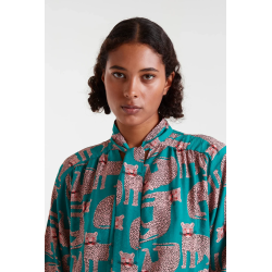 Vestido corto estampado onca