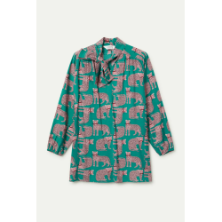 Vestido corto estampado onca