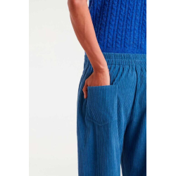 Pantalon pana azul