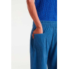 Pantalon pana azul