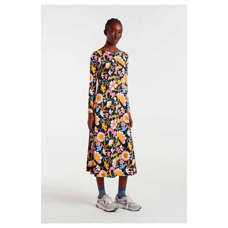 Vestido midi estampado baboushka