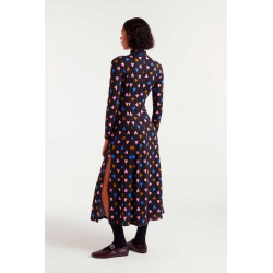 Vestido largo estampado potpourri