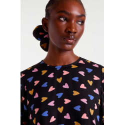 Vestido corto estampado potpourri