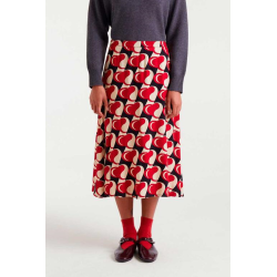 Falda midi estampado heart...