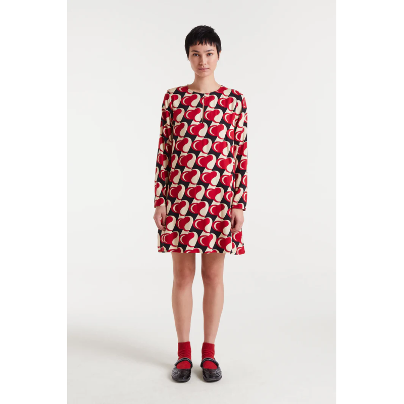 Vestido corto estampado heart attack