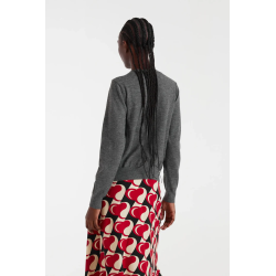 Cardigan pto fino floral gris