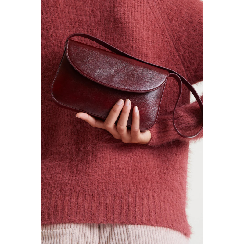 bolso de hombro burgundy