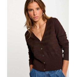 Cardigan menthi marron