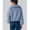 Chaqueta corta pelo azul