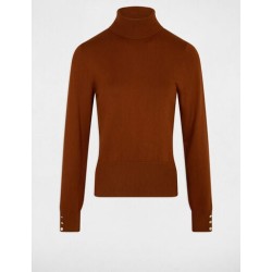 Jersey cuello vuelto marron mfloria