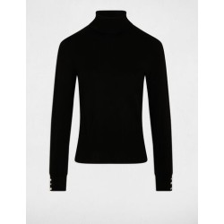 Jersey cuello vuelto negro mfloria