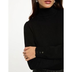 Jersey cuello vuelto negro mfloria