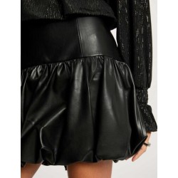 Falda polipiel negra jed