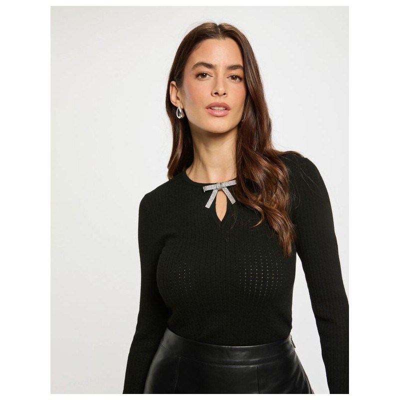 Jersey punto fino mnodi negro