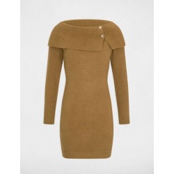 Vestido de punto rmbogo color nuez