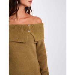 Vestido de punto rmbogo color nuez