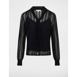 Blusa semitrasparente negra teval