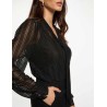 Blusa semitrasparente negra teval