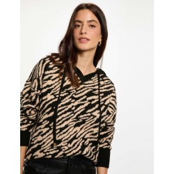 Jersey capucha animal print...