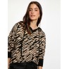 Jersey capucha animal print mbanc