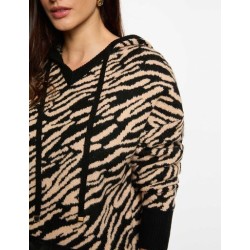 Jersey capucha animal print mbanc