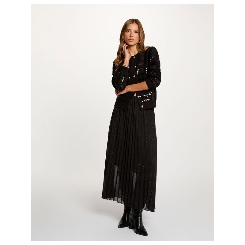 Falda plisada negra jrilox