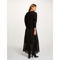 Falda plisada negra jrilox