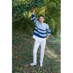 Jersey gual bicolor cuello barco