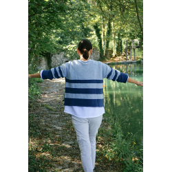 Jersey gual bicolor cuello barco