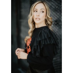 camiseta volantes mary sheller calavera