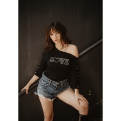 camiseta love cordones