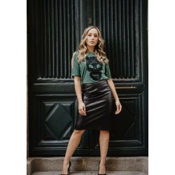 camiseta verde calavera