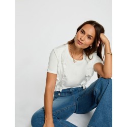 camiseta volantes blanca...