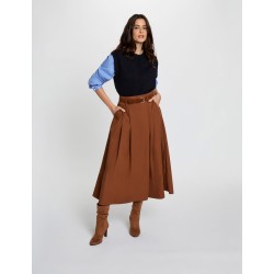 falda marrón plisada jaroce